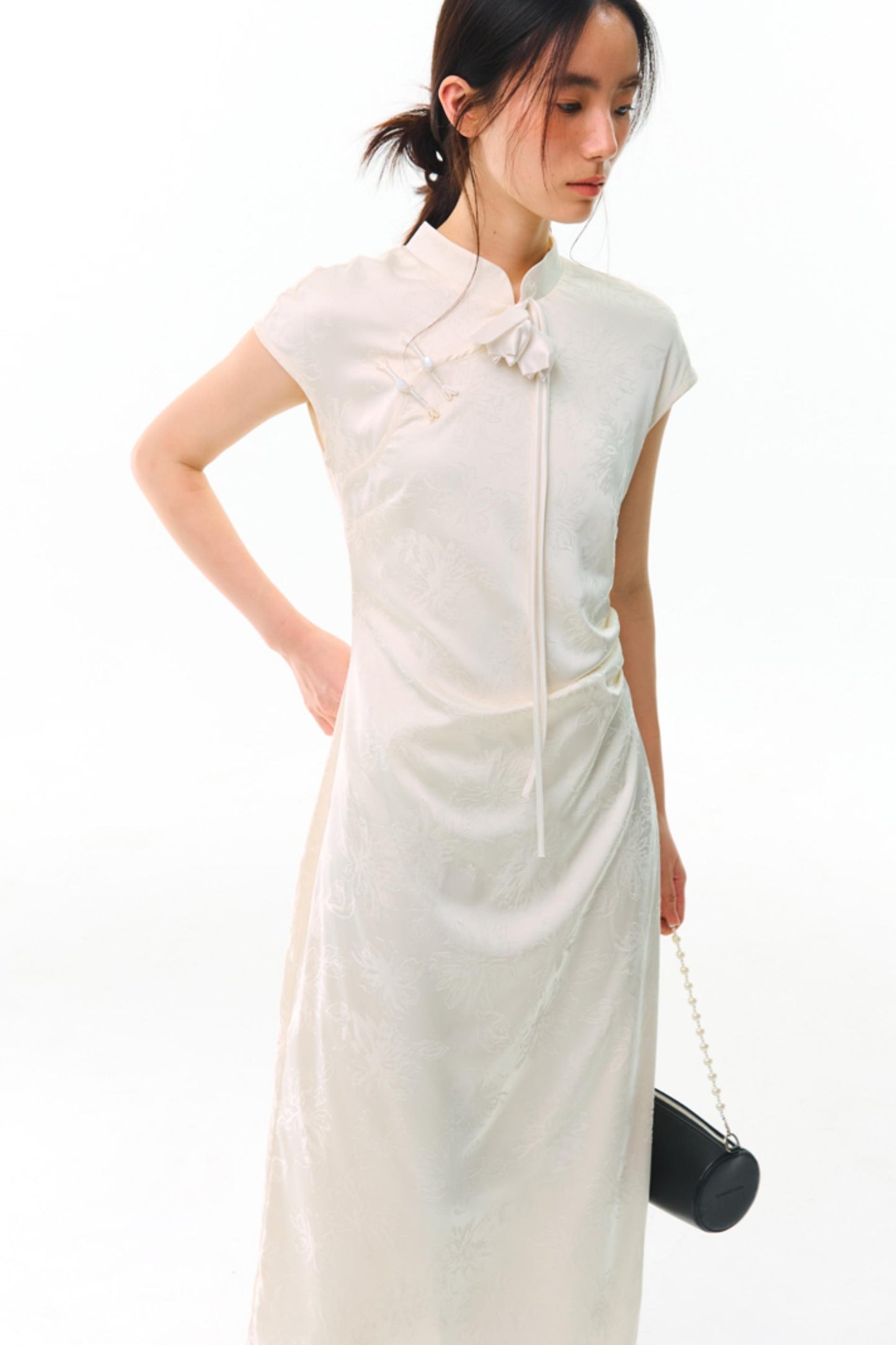 Floral Jacquard Qipao Dress