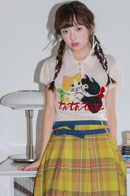 Kitten Knitted Polo Shirt