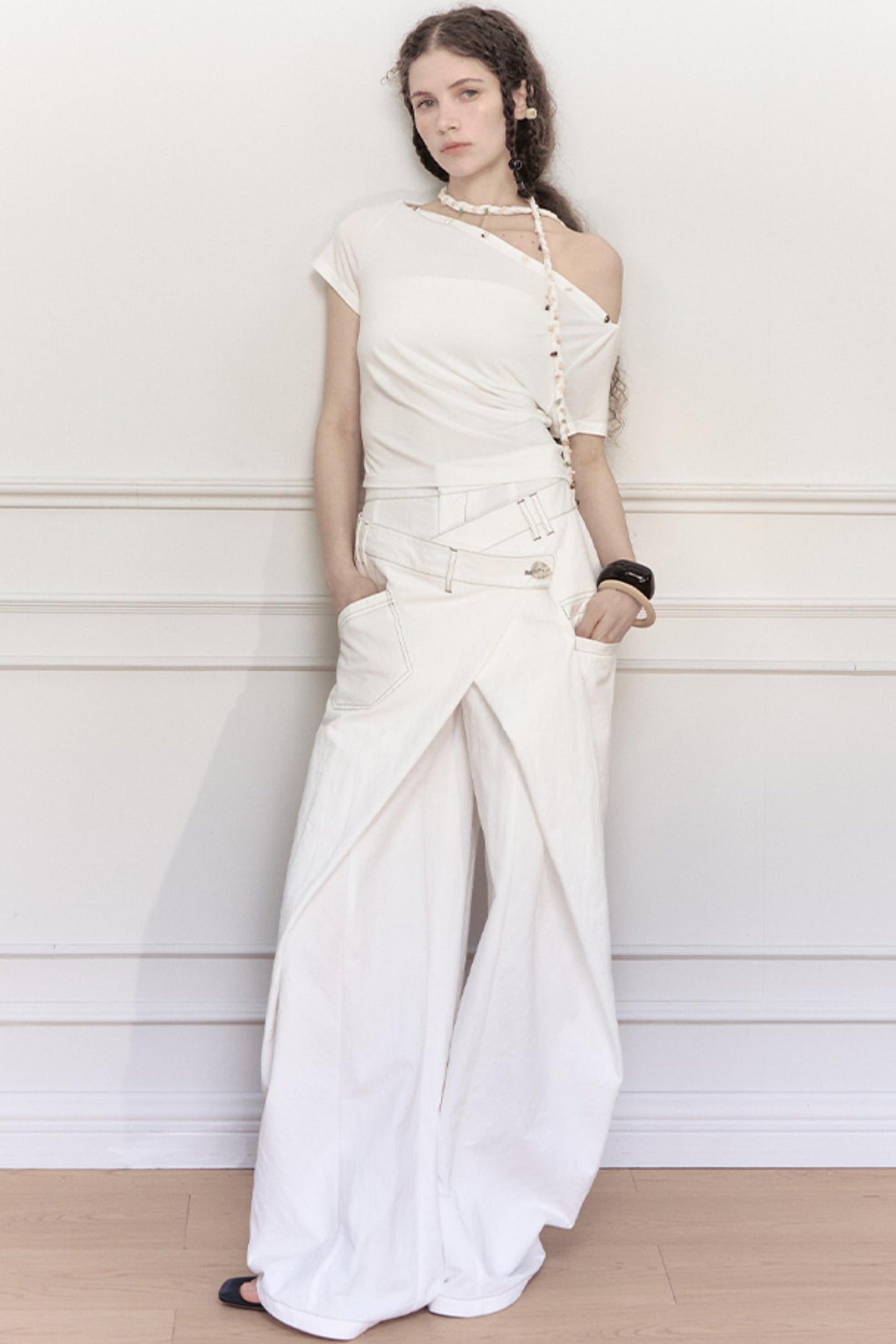 Yuan Sand Wide-Leg Pants