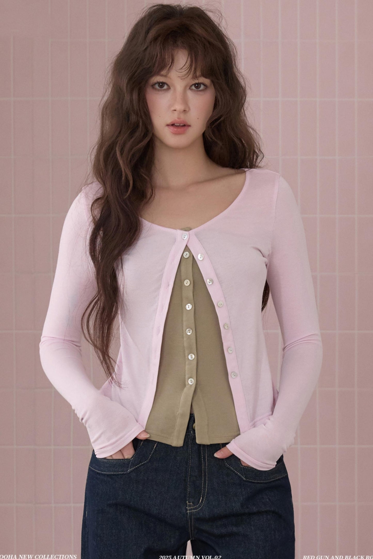 Color-Blocking Spice Girl Long Sleeve T-Shirt