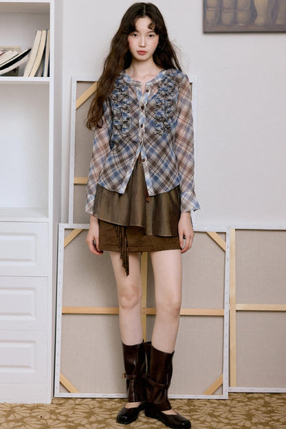 Blue Vintage Check Dress