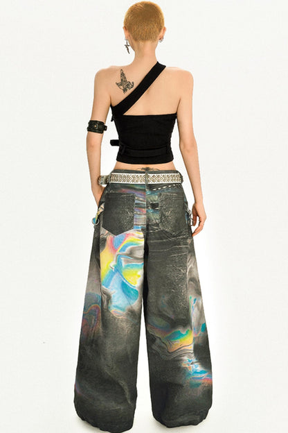 American Retro Color Smudge Jeans