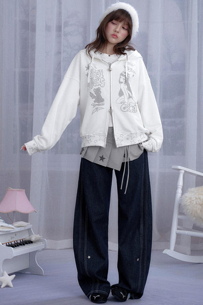 Angel Wings Graffiti Hooded Sweatshirt