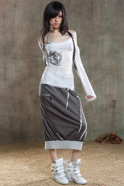 Retro Strapless Sunscreen T-Shirt