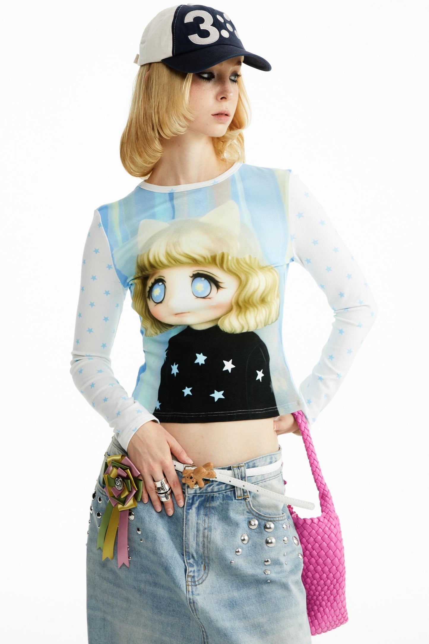 Cotton Little Girl Cartoon T-shirt