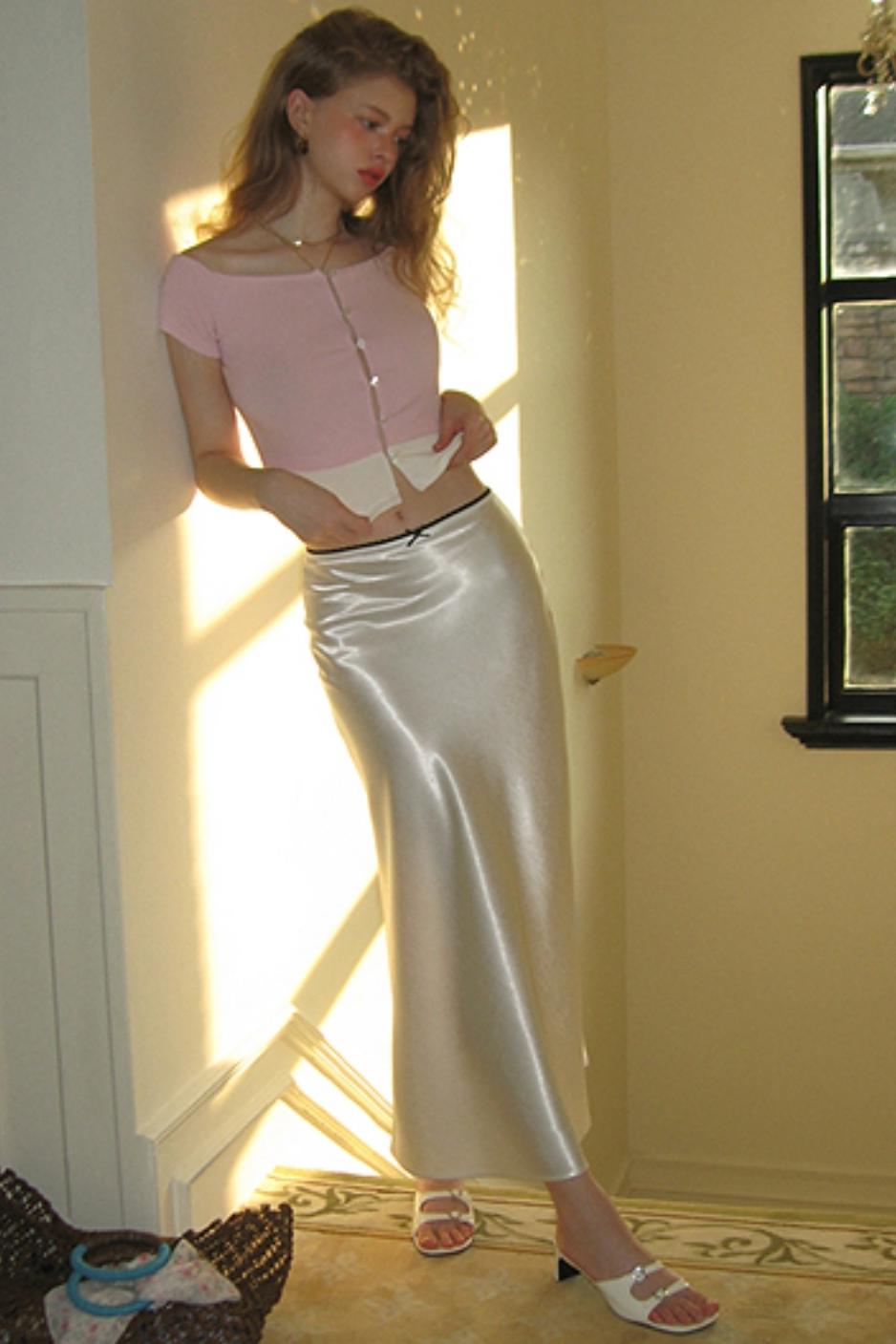 Peach Blossom Short Sleeve Knit T-Shirt