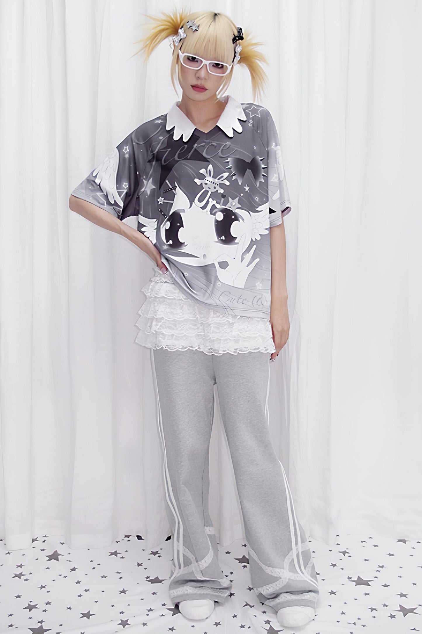 Printed Raglan Sleeve T-Shirt