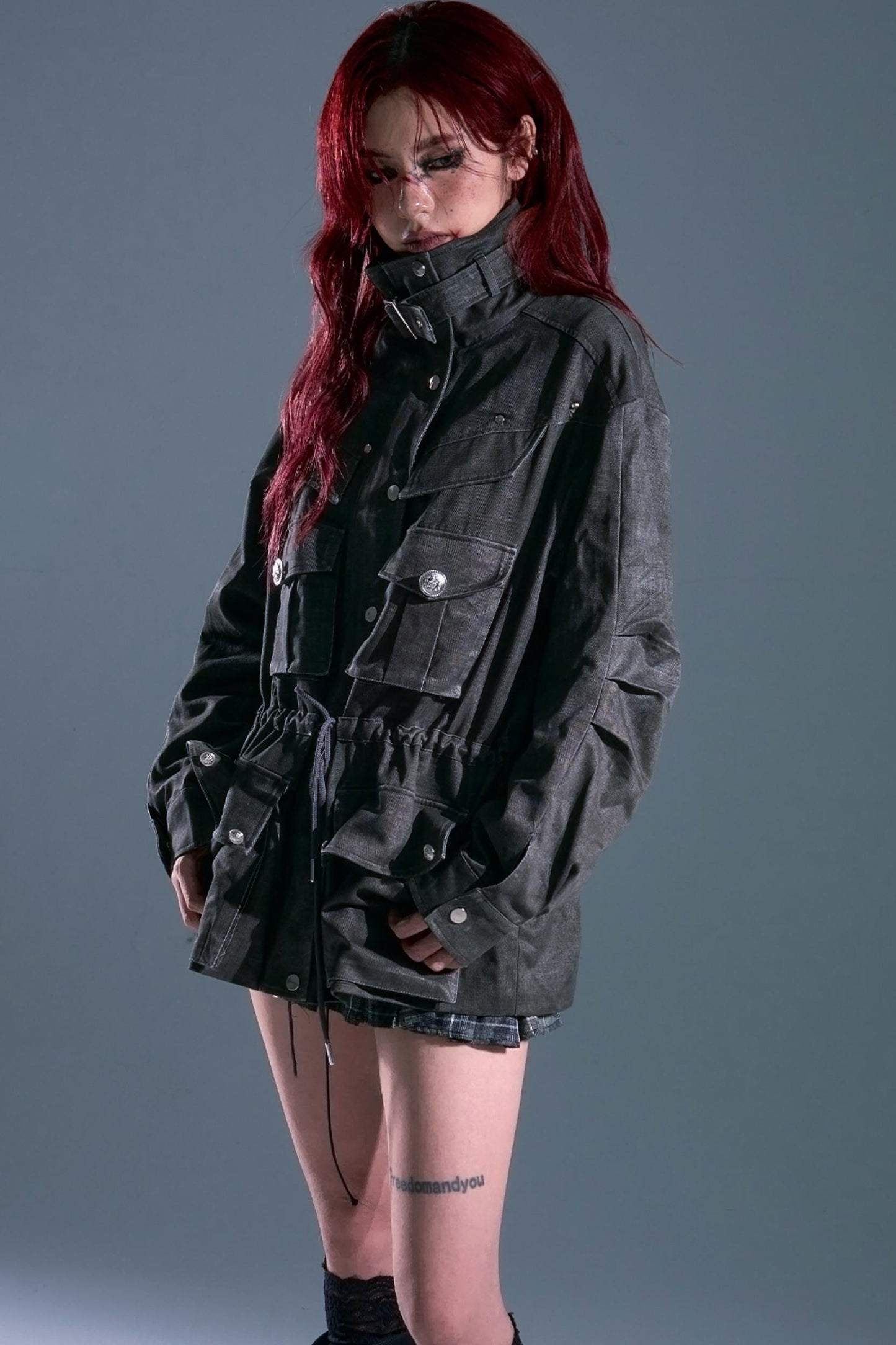 Garden Vintage Distressed Cargo Jacket