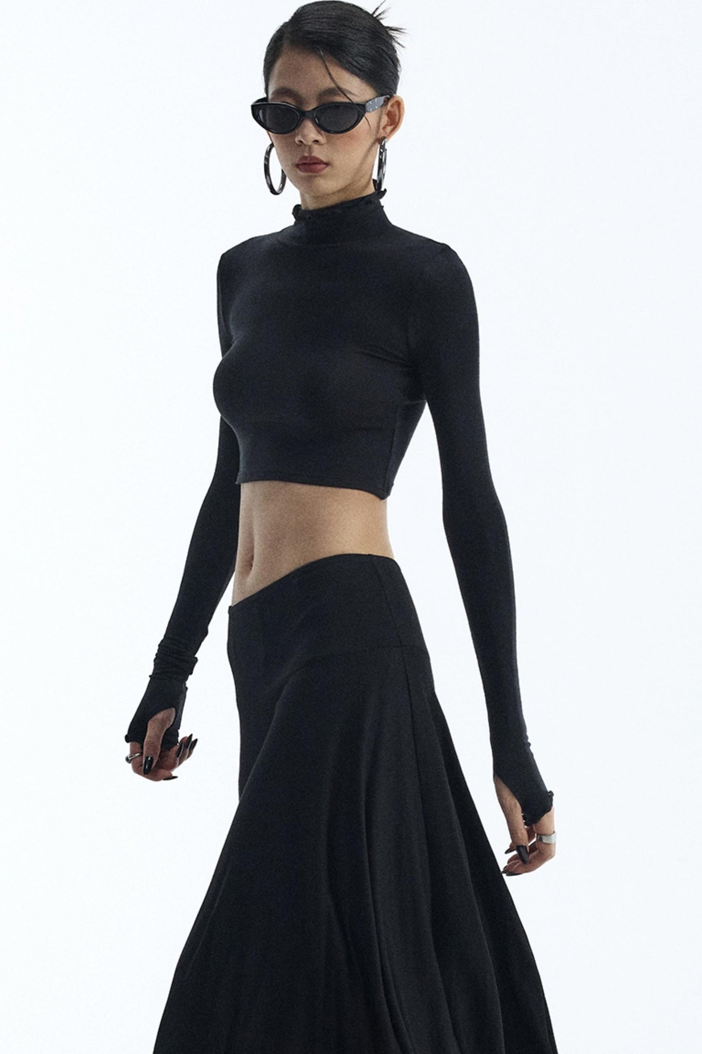 Black Turtleneck Top