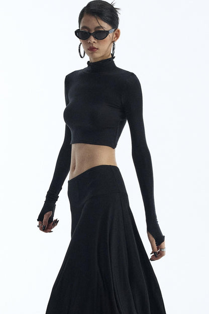 Black Turtleneck Top