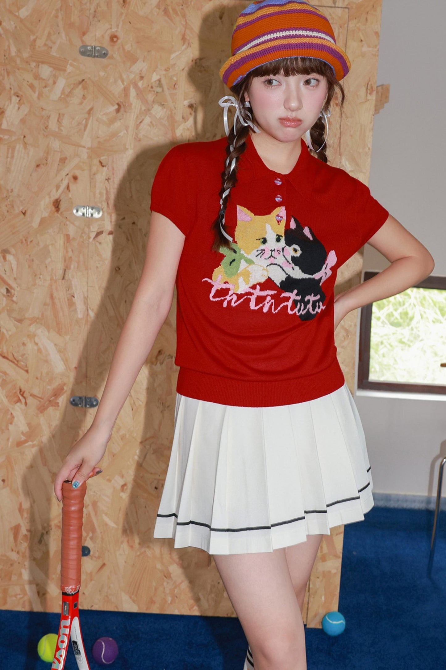 Kitten Knitted Polo Shirt