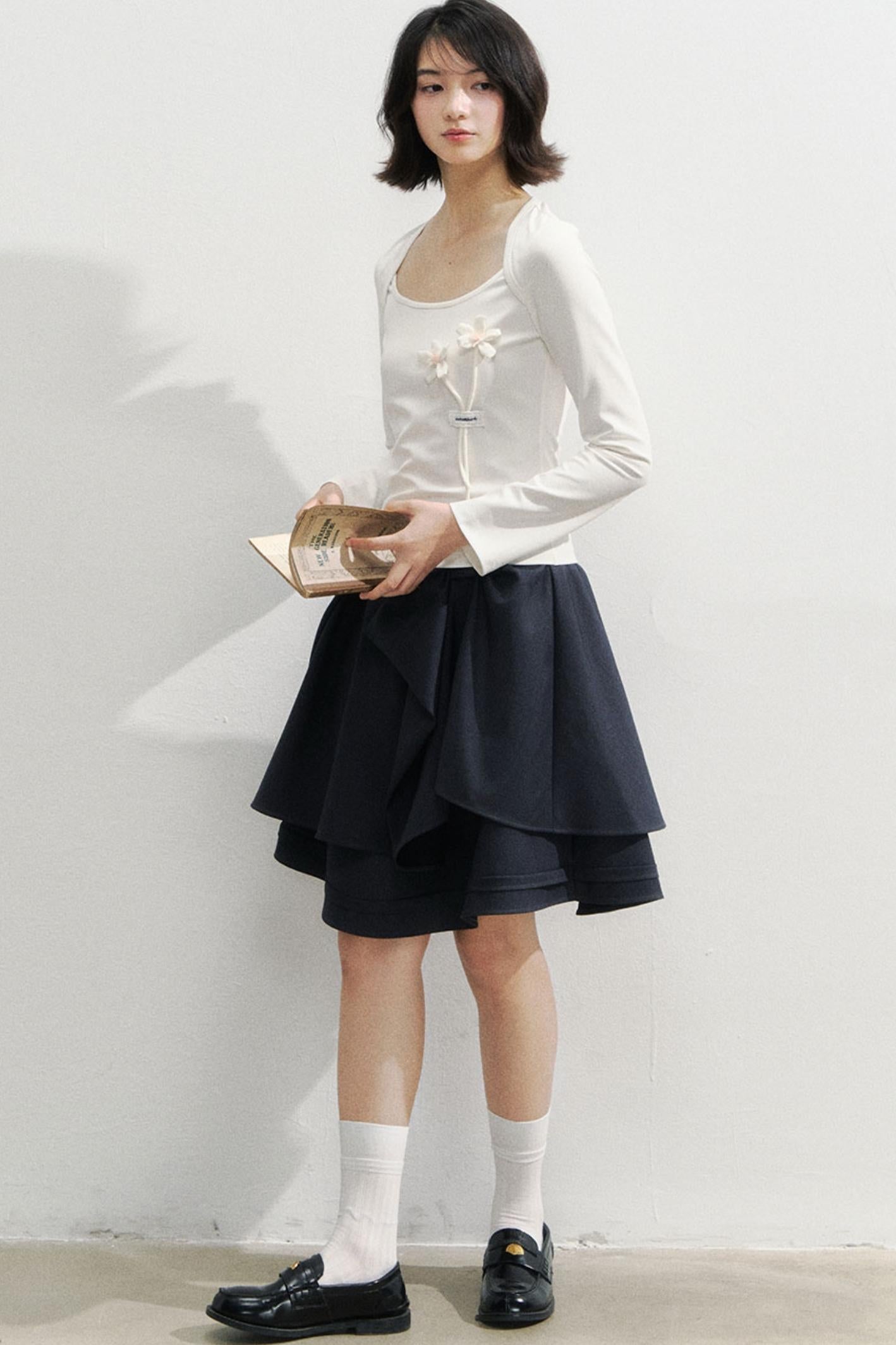 Vintage Bow Design Skirt