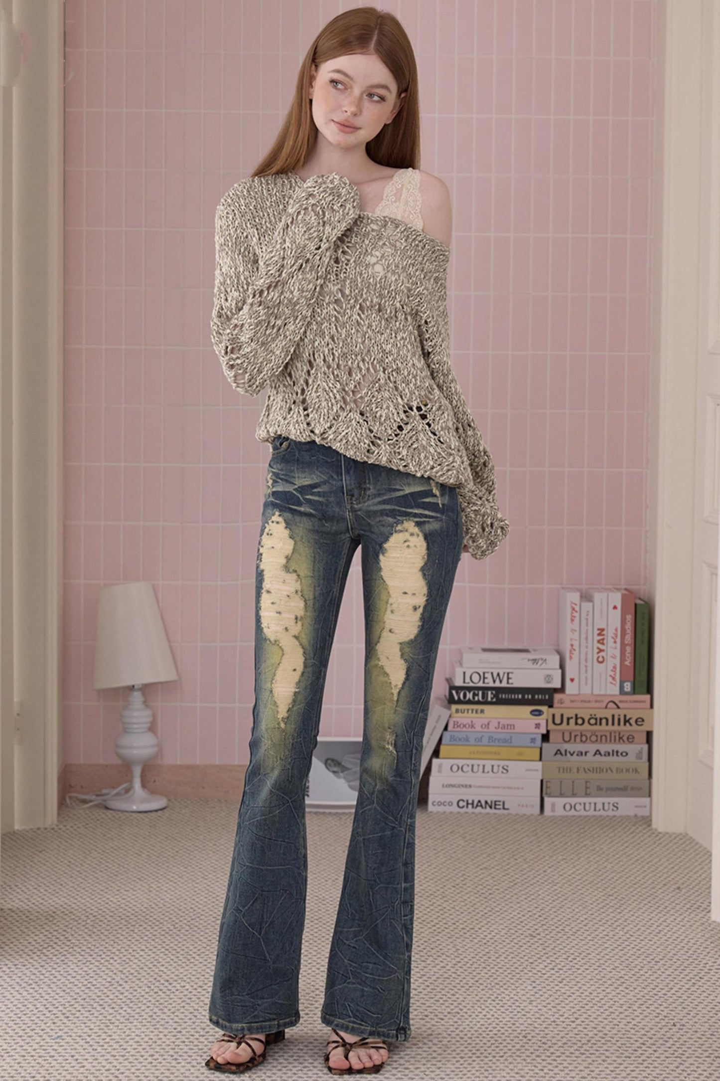 Retro Cool Ripped Tight Jeans