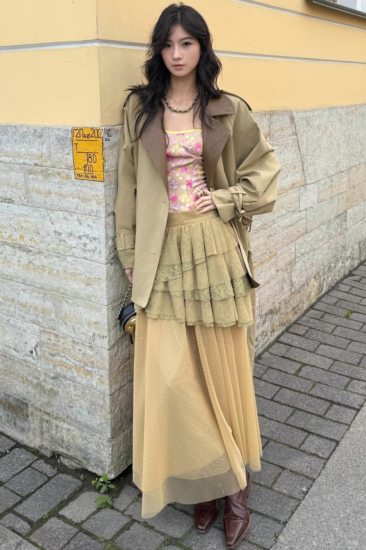 Vintage Irregular Mesh Cake Skirt