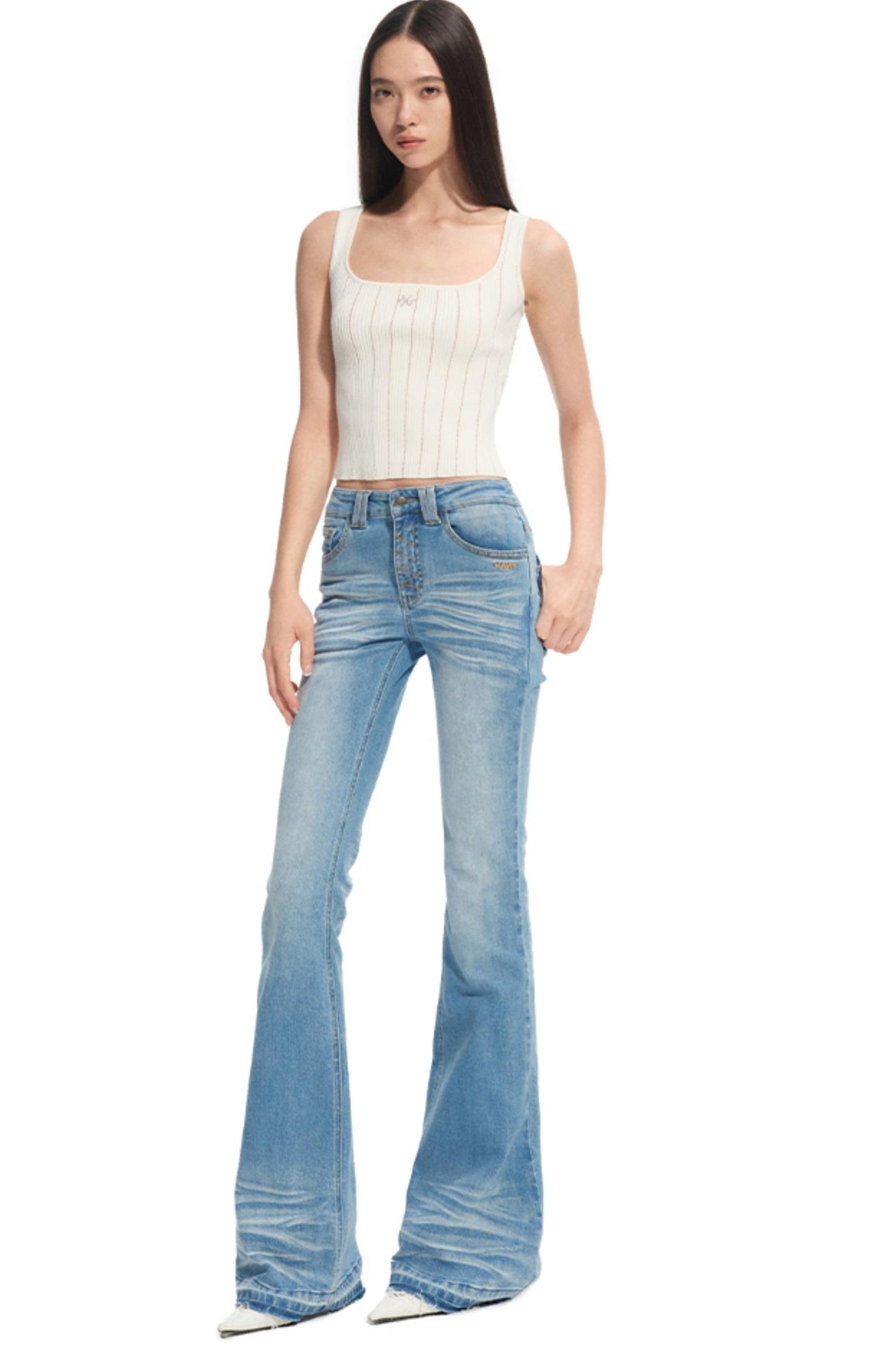 Stretch Slimming Bootcut Jeans