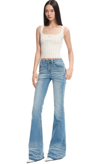 Stretch Slimming Bootcut Jeans
