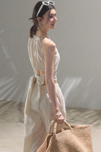 Self-Love Embroidered Summer Pants