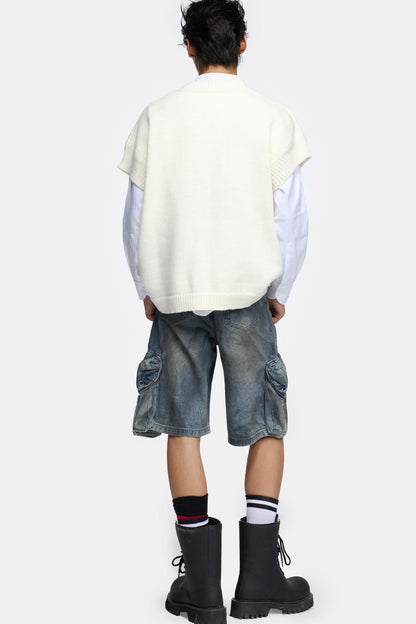 Street Two-Tone Knitted Vest