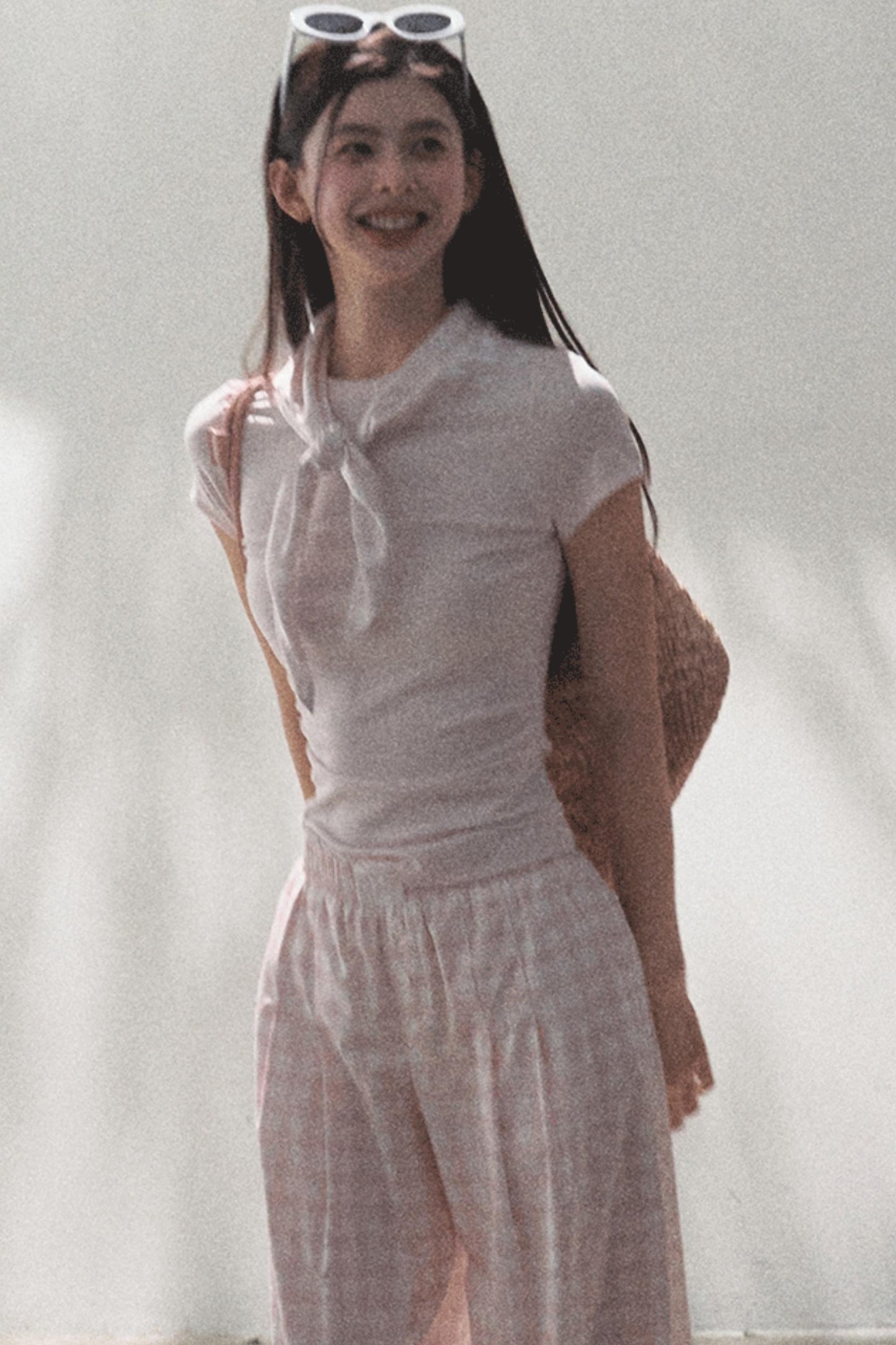 Plaid Linen Suspenders Set-Up