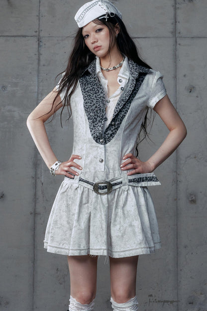 Vintage Patchwork Shirt Dress