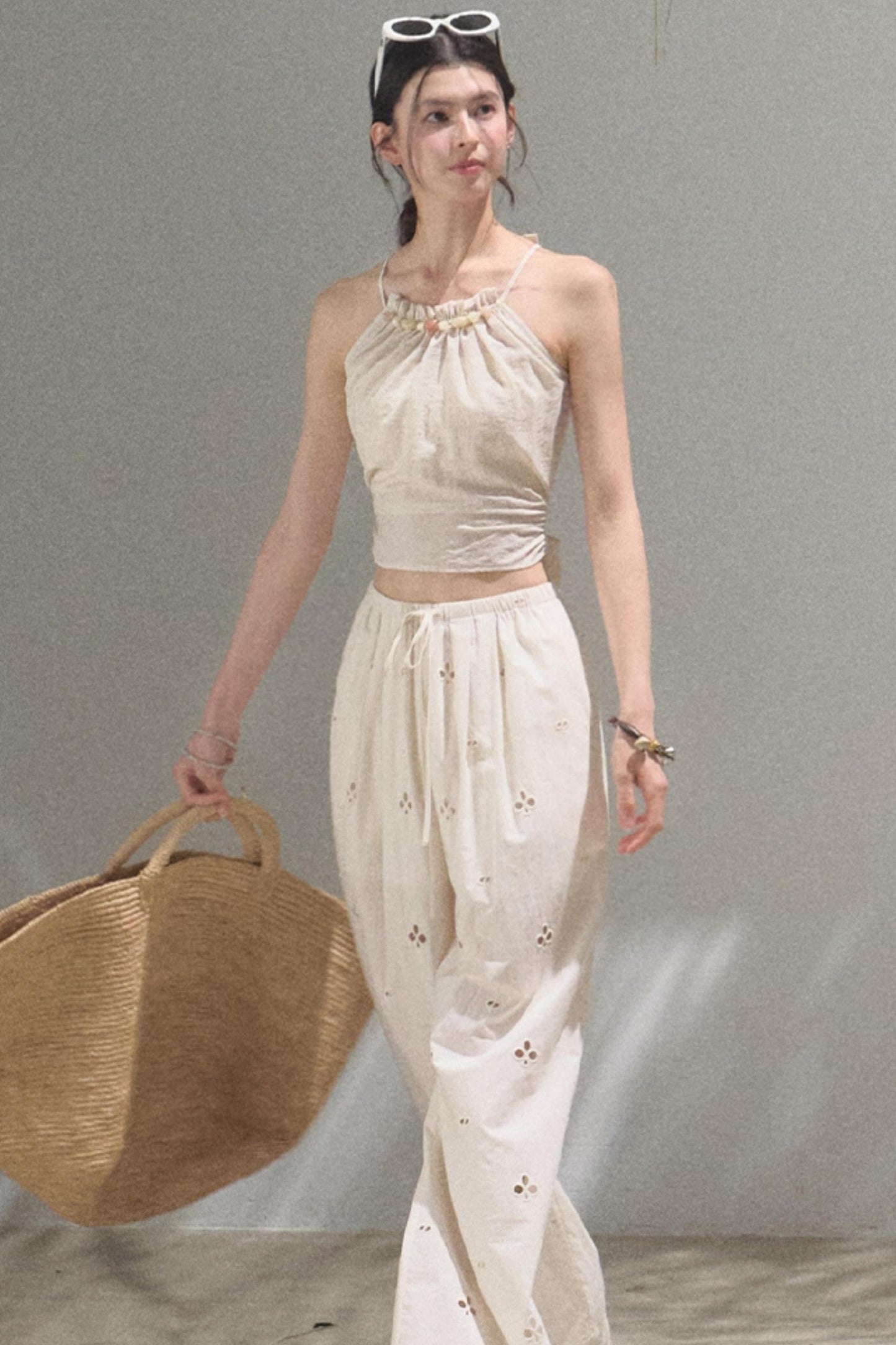 Self-Love Embroidered Summer Pants