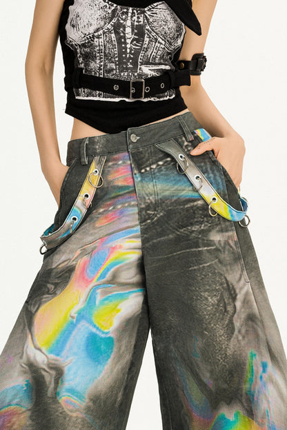 American Retro Color Smudge Jeans