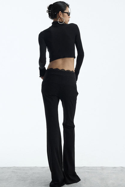 Black Turtleneck Top