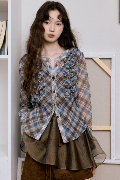 Blue Vintage Check Dress