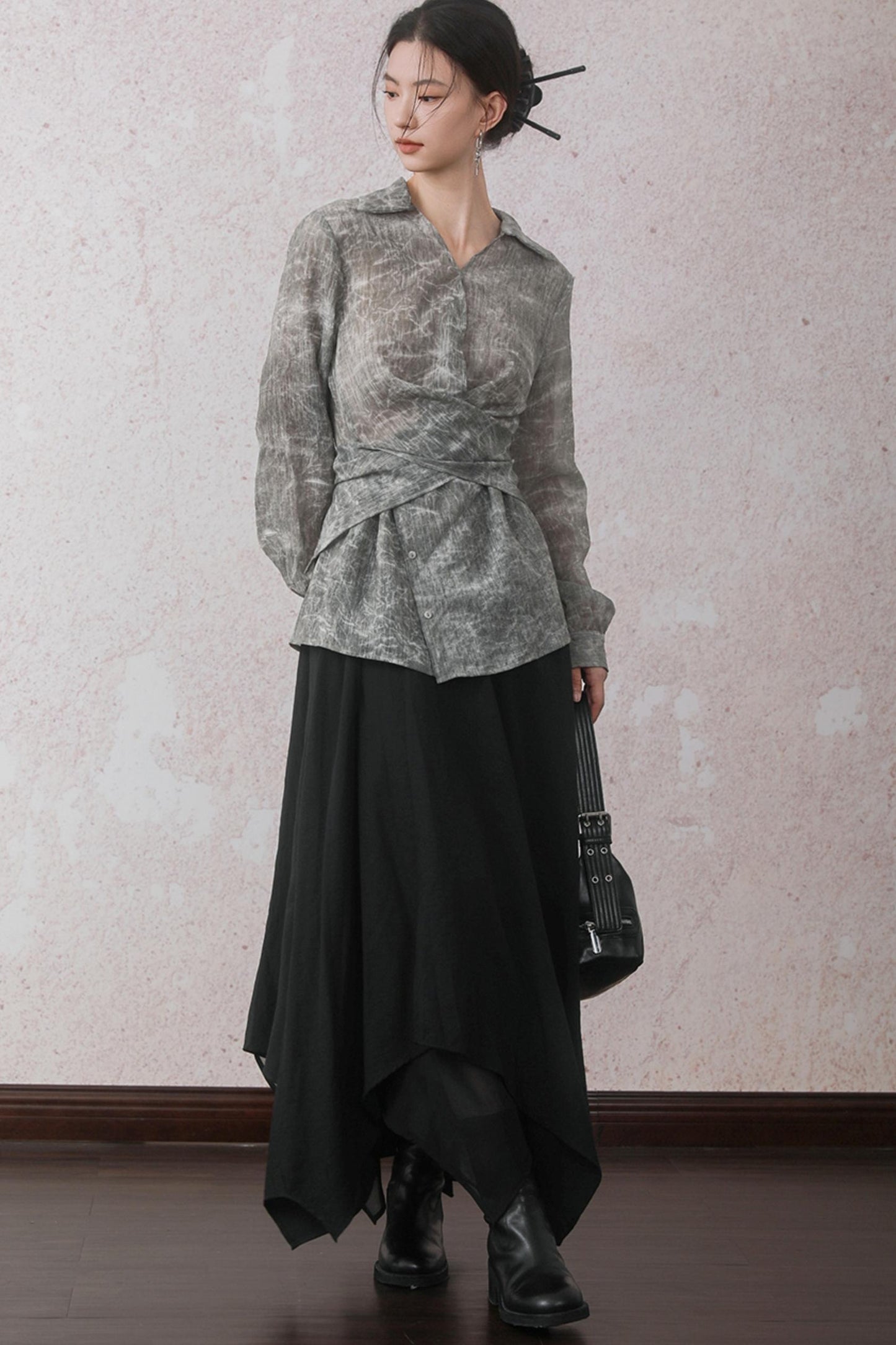 Autumn Gray Texture Shirt