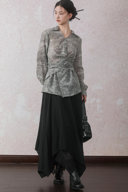 Autumn Gray Texture Shirt