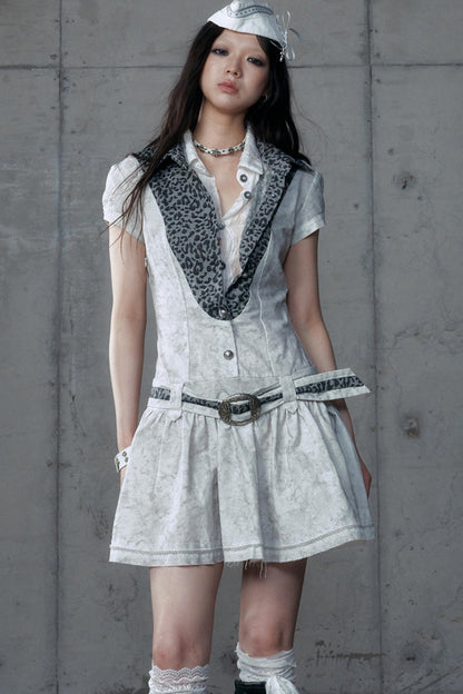 Vintage Patchwork Shirt Dress