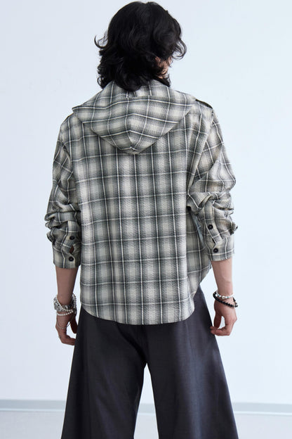 Plaid Hooded Jacket