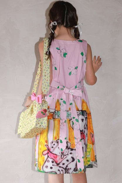 Peach Heart Sleeveless Dress