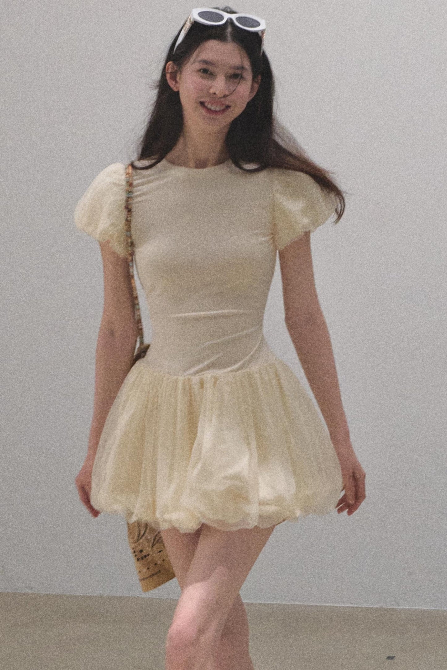 Sun-Kissed Bubble Yarn Dress