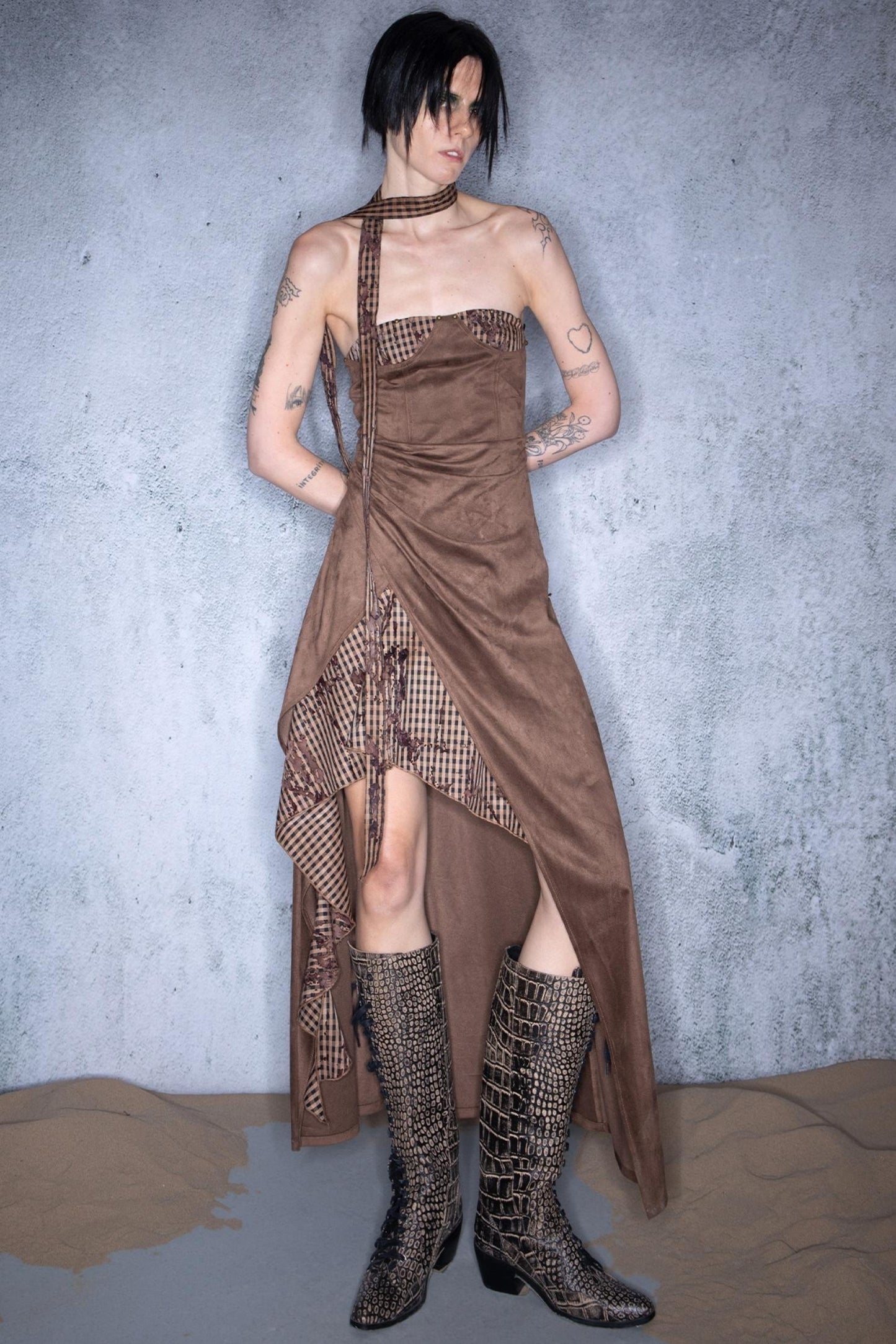 Patchwork Bustier Dress