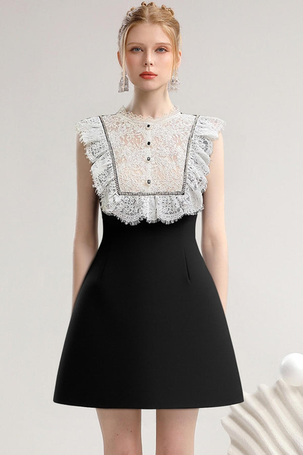 Elegant Diamond Black Dress