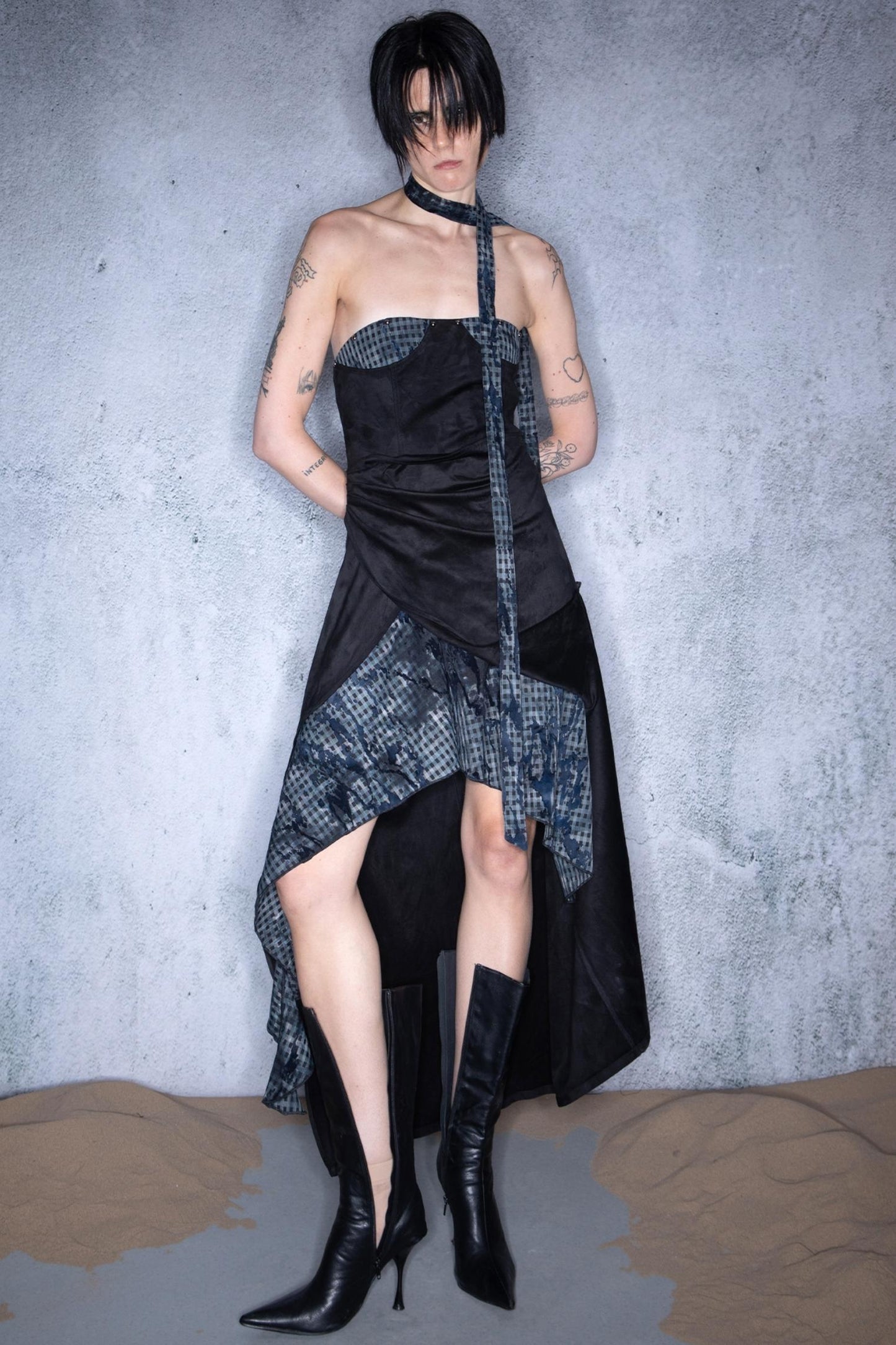 Patchwork Bustier Dress