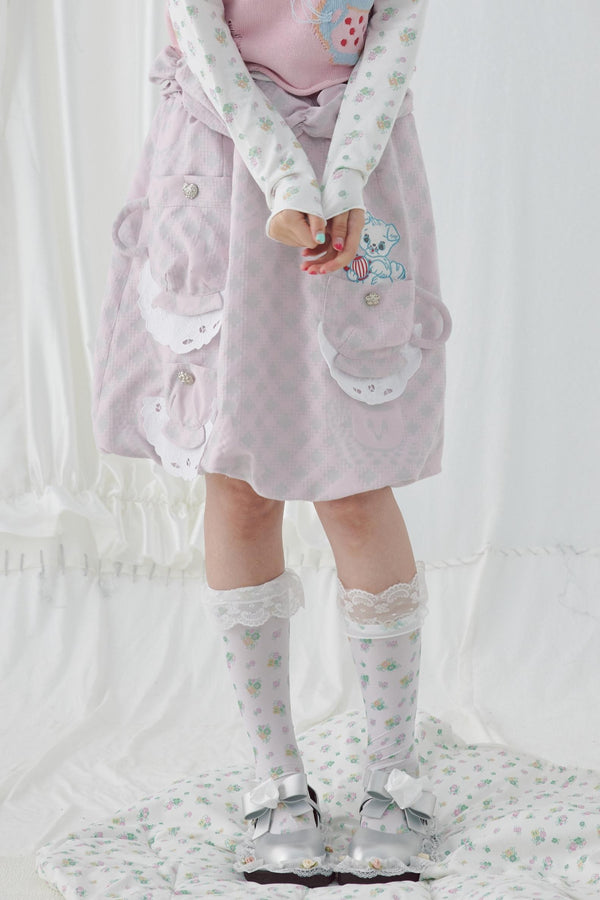 Floral Lace Mid-Calf Socks