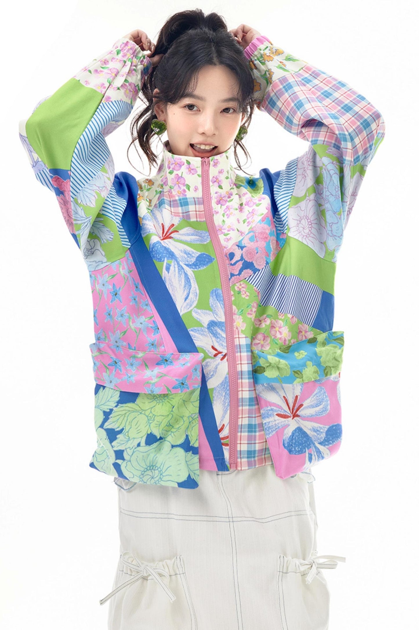 Retro Cartoon Print Jacket