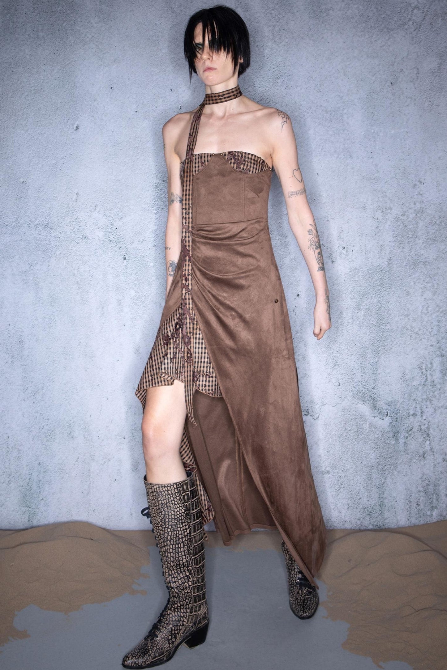 Patchwork Bustier Dress