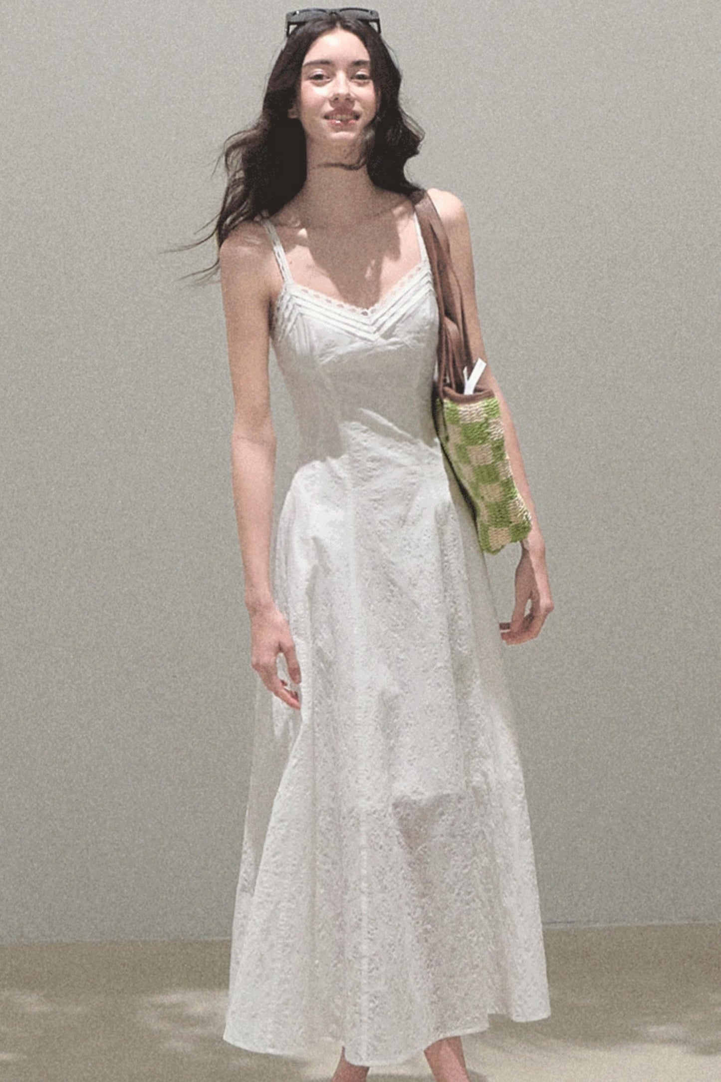 Spring Lace Halter Dress