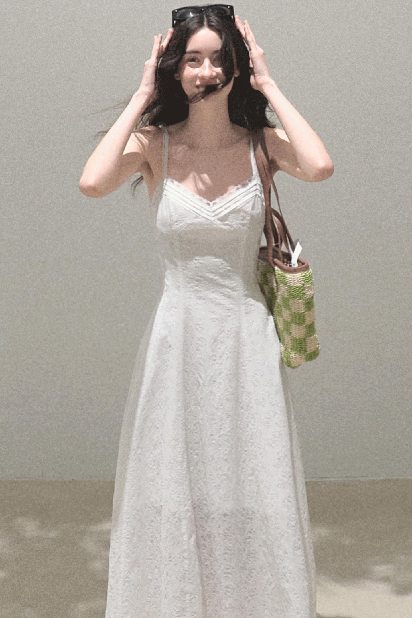 Spring Lace Halter Dress