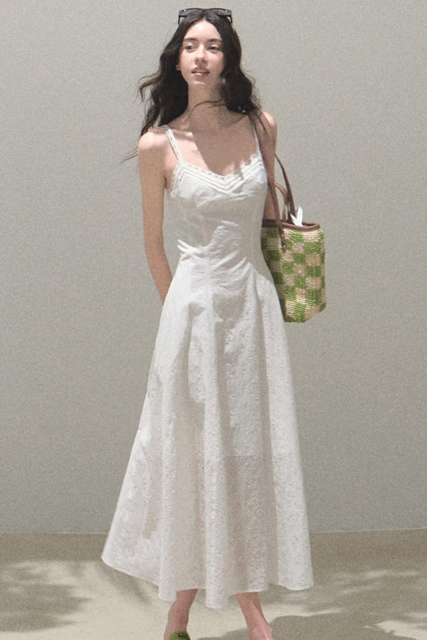 Spring Lace Halter Dress