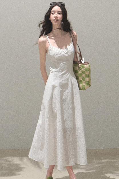 Spring Lace Halter Dress