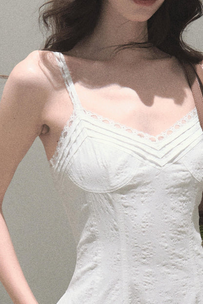 Spring Lace Halter Dress