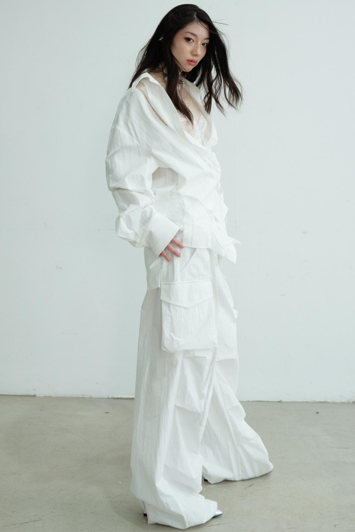 Lustrous Lace Skeleton Shirt