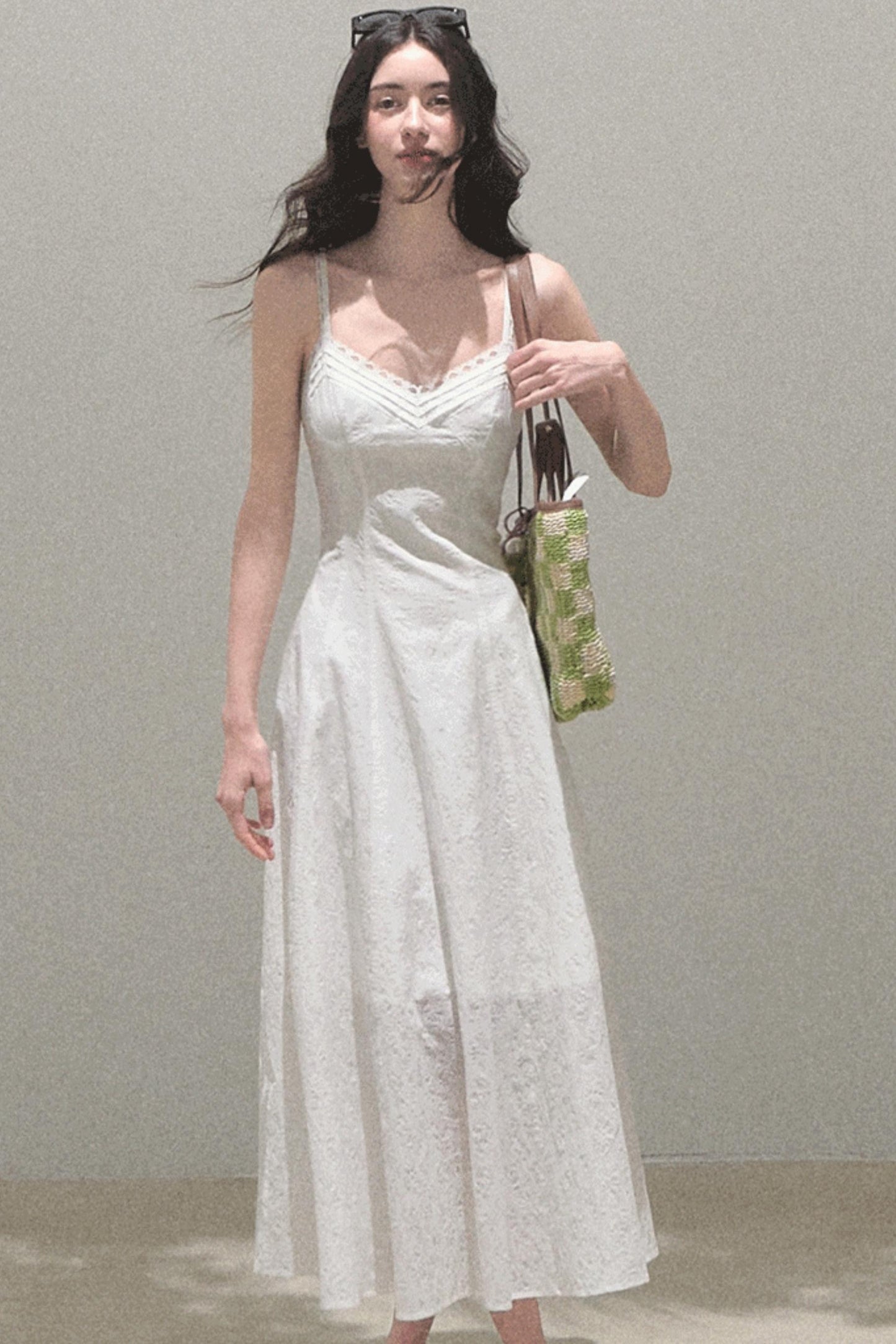 Spring Lace Halter Dress