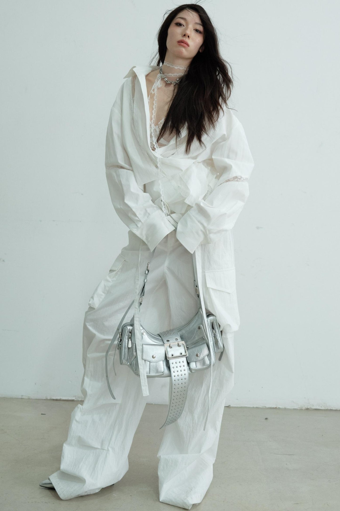 Lustrous Lace Skeleton Shirt