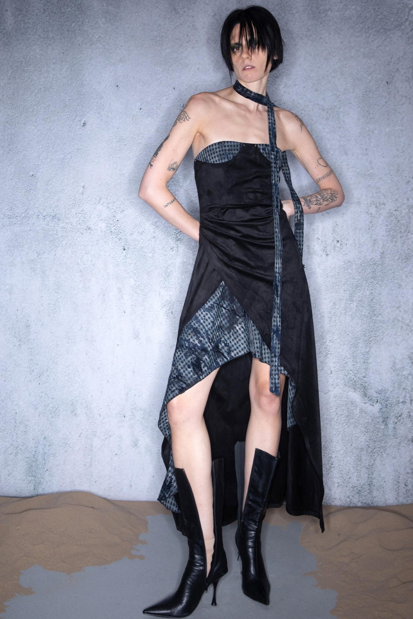 Patchwork Bustier Dress