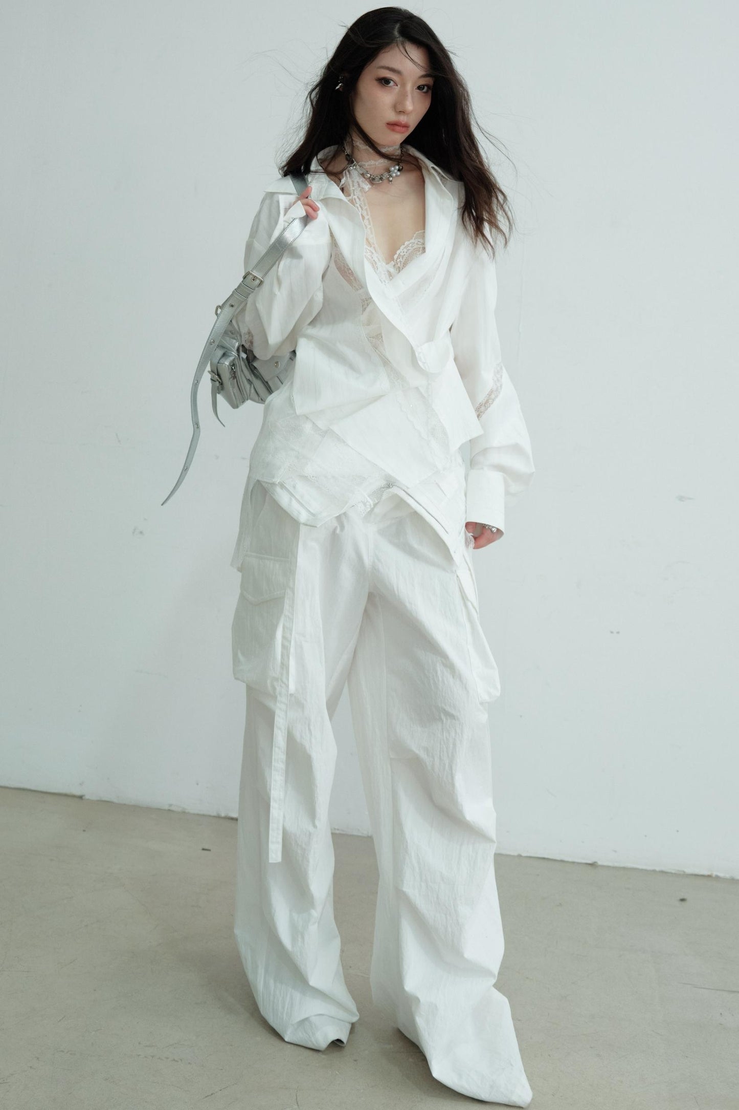 Lustrous Lace Skeleton Shirt